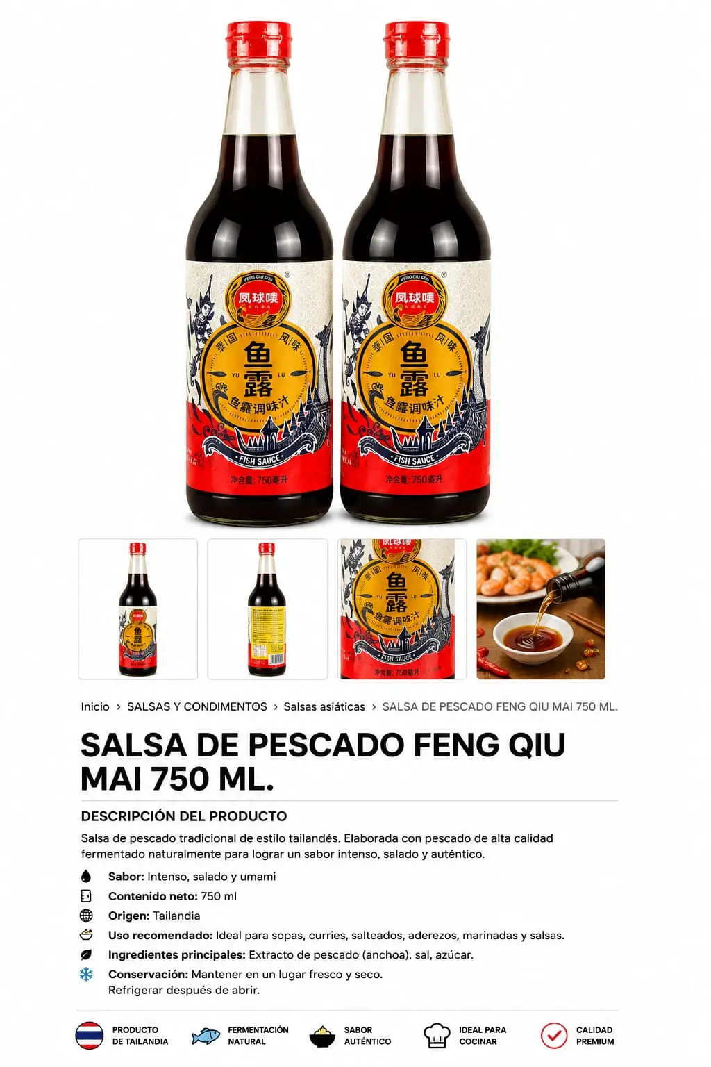 SALSA DE PESCADO FENG QIU MAI 750ML